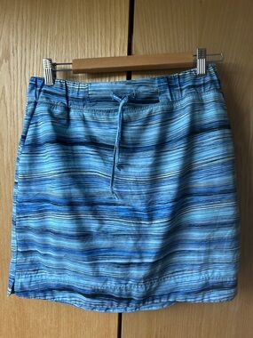 Blue Striped Drawstring Skort J Jill fit